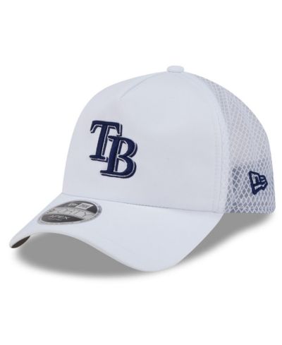 Мужская регулируемая кепка New Era White Tampa Bay Rays 2026 Batting Practice Apex 9FORTY