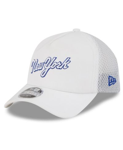 New Era Men's White New York Mets 2026 Batting Practice Apex 9FORTY Adjustable Trucker Hat