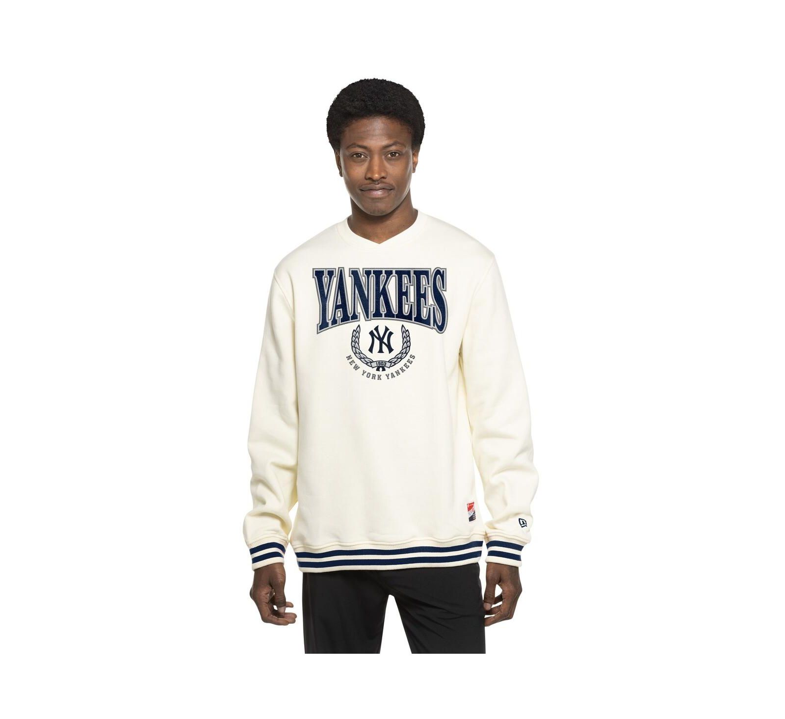Мужской свитшот New Era White New York Yankees Throwback