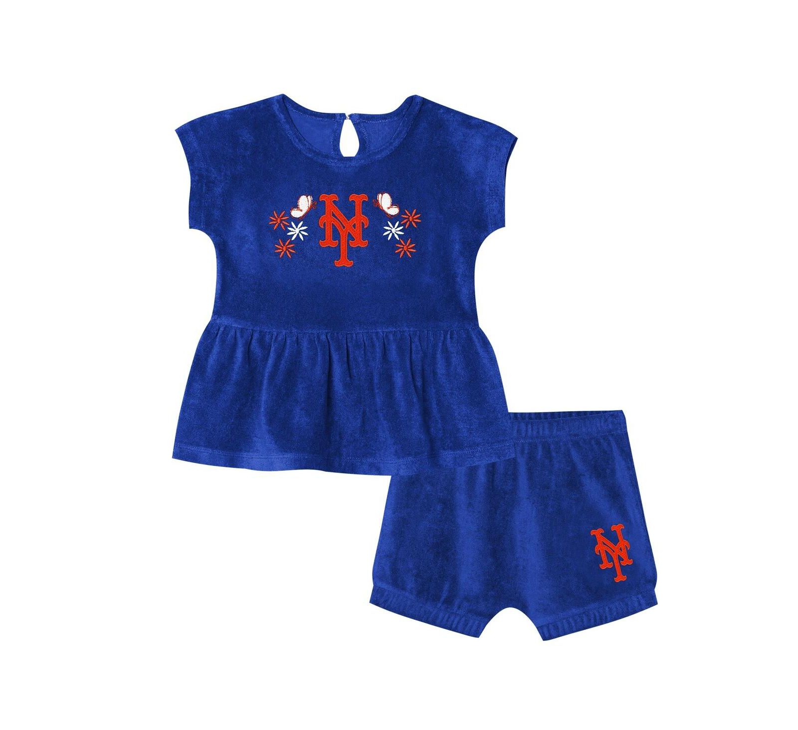 Детский комплект из 2 предметов Outerstuff Royal New York Mets Hop Base T-Shirt и шорты