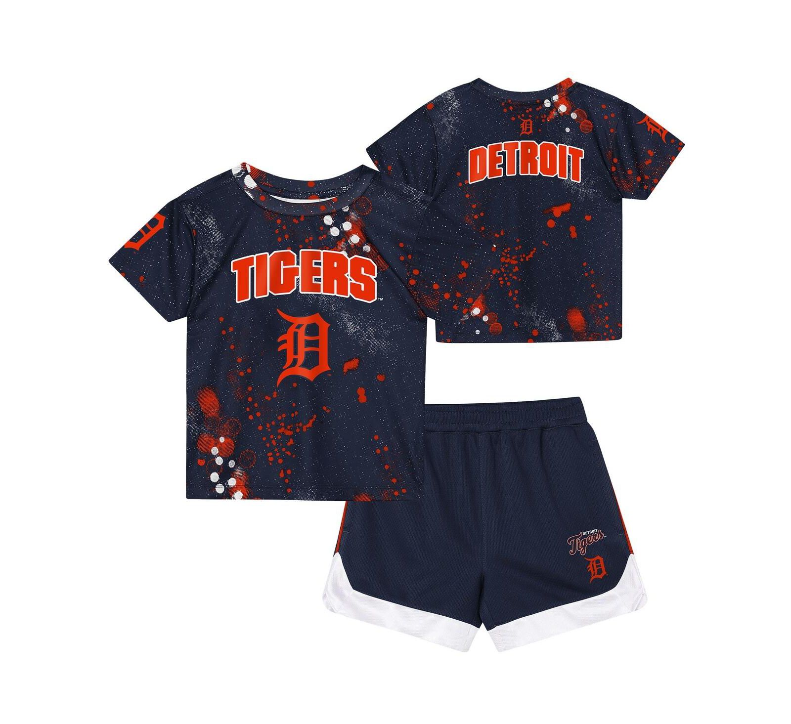 Детский комплект Outerstuff из 2 предметов: футболка и шорты Detroit Tigers Navy