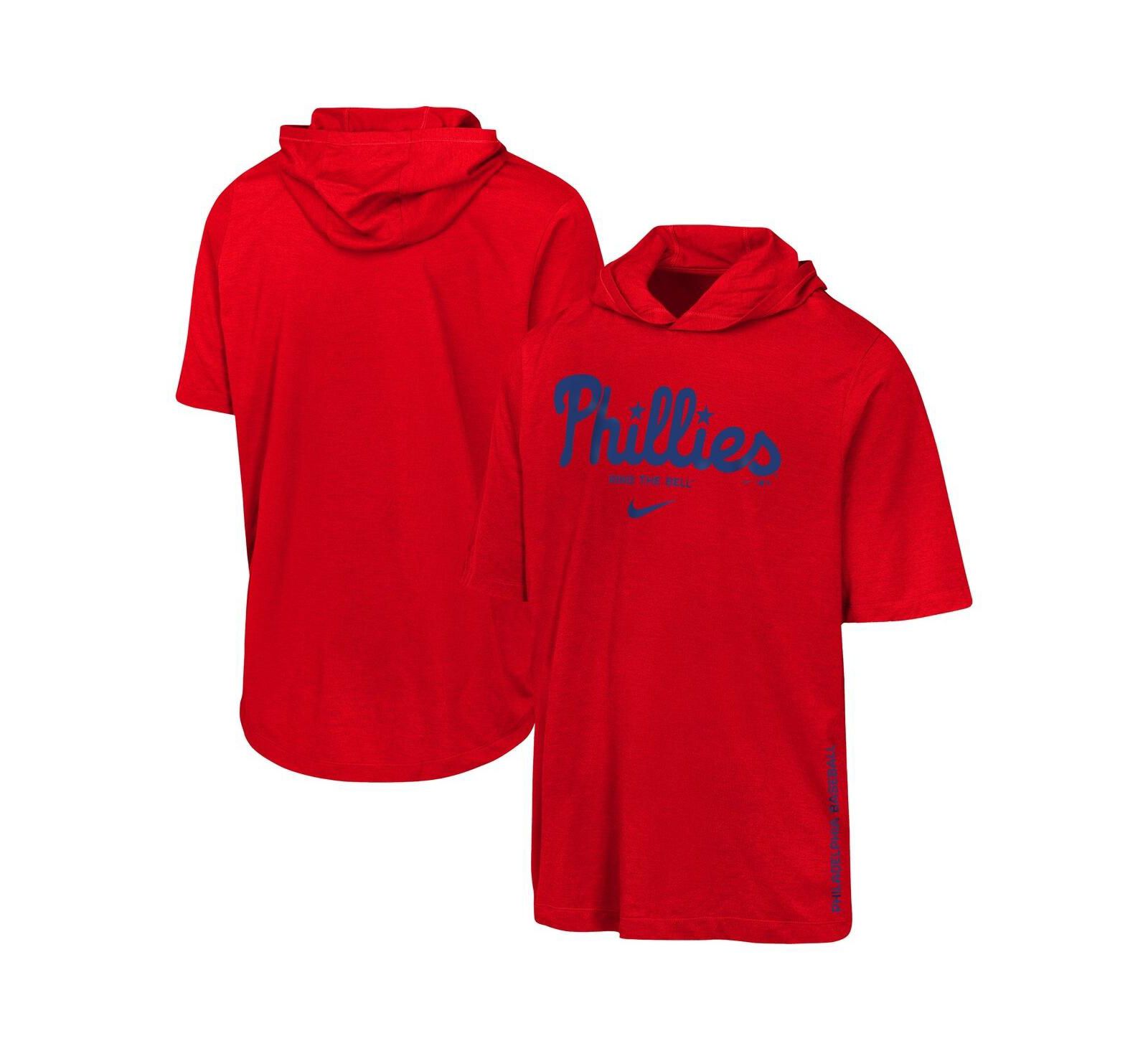 Детская футболка Nike Philadelphia Phillies Dri-FIT с капюшоном, красная