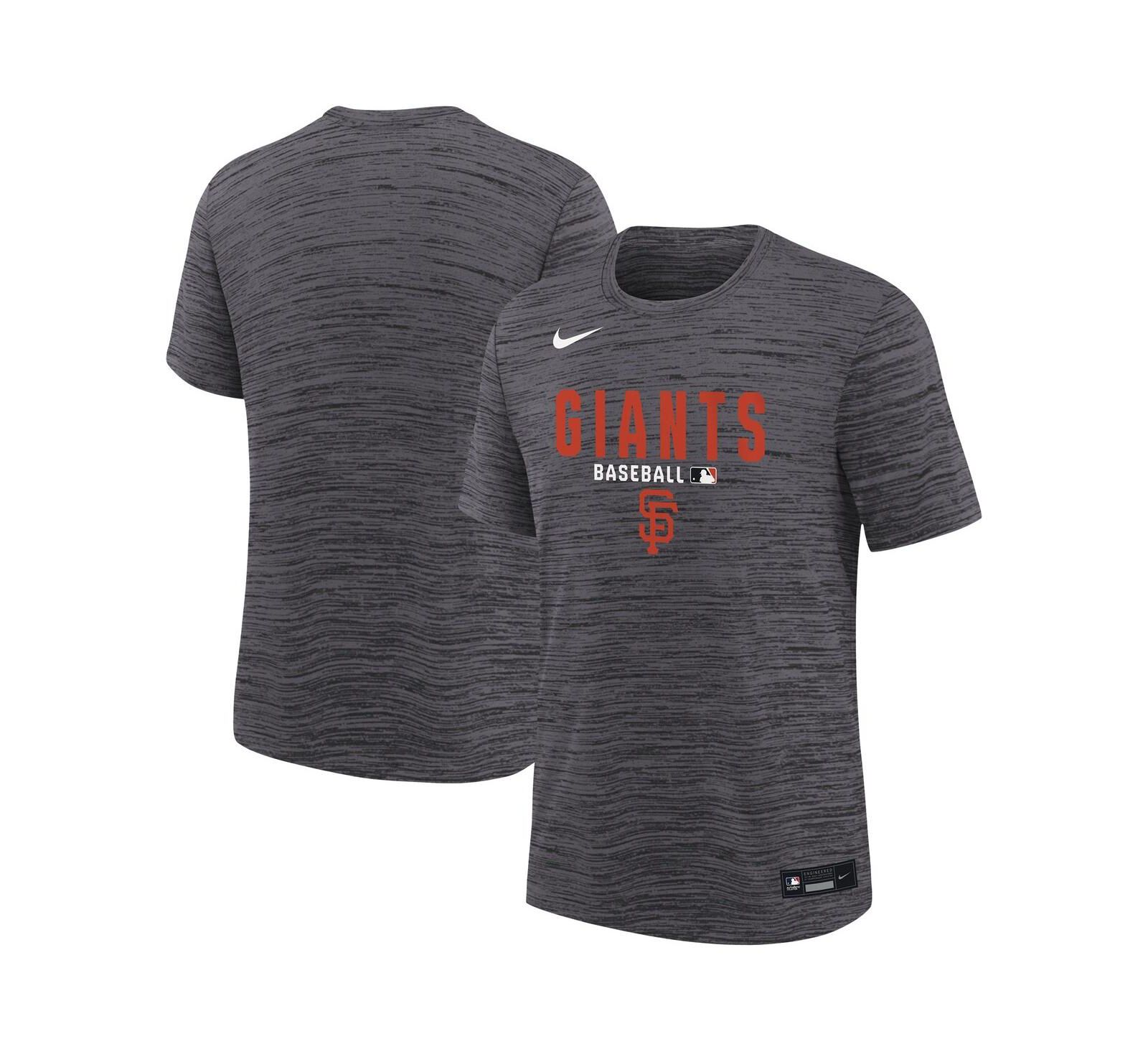 Футболка Nike San Francisco Giants Authentic Collection Velocity Dri-FIT для мальчиков и девочек, черная