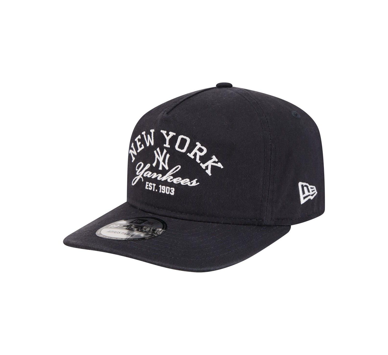 New Era Men's Navy New York Yankees Stacked 19TWENTY Adjustable Hat