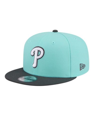 New Era Men's Turquoise/Charcoal Philadelphia Phillies Two-Tone Color Pack 9FIFTY Snapback Hat