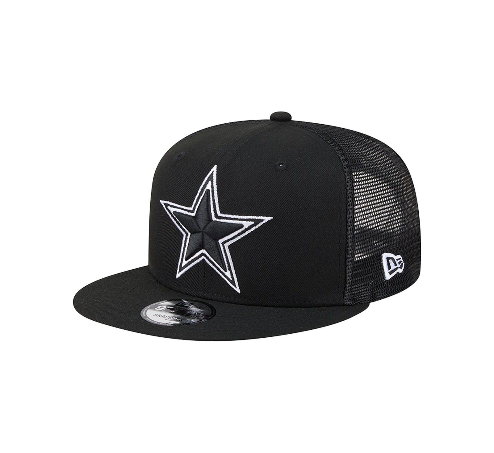 New Era Мужская черная кепка New Era Dallas Cowboys Main 9FIFTY Trucker Snapback Hat