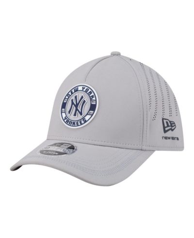 New Era Men's Gray New York Yankees Patch 39THIRTY A-Frame M-Crown Perforated Flex Hat