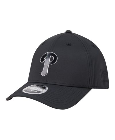 New Era Men's Black Philadelphia Phillies Metallic 39THIRTY M-Crown Flex Hat