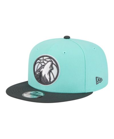 New Era Men's Turquoise/Charcoal Minnesota Timberwolves Color Pack Two-Tone 9FIFTY Snapback Hat