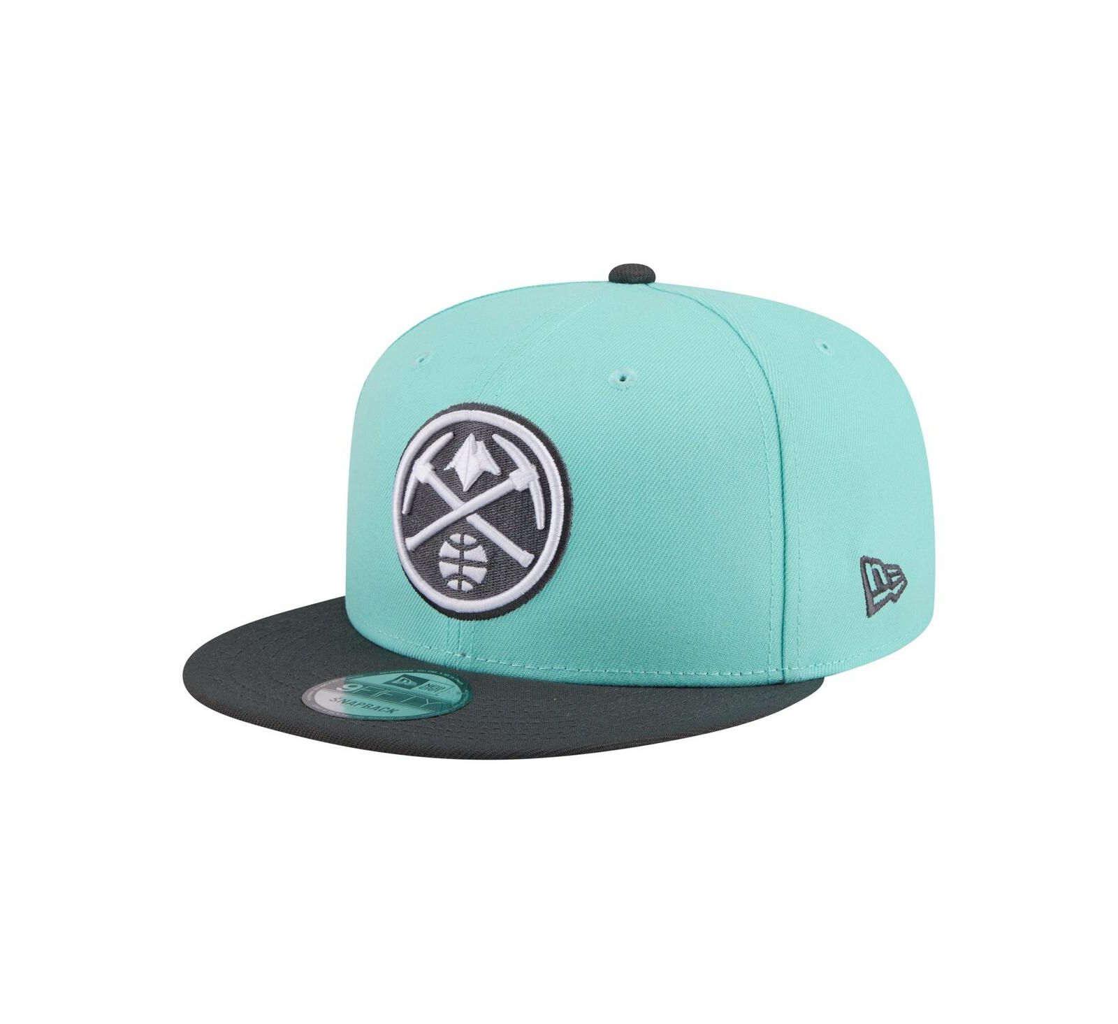 New Era Men's Turquoise/Charcoal Denver Nuggets Color Pack Two-Tone 9FIFTY Snapback Hat