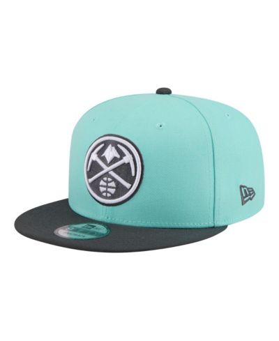 New Era Men's Turquoise/Charcoal Denver Nuggets Color Pack Two-Tone 9FIFTY Snapback Hat