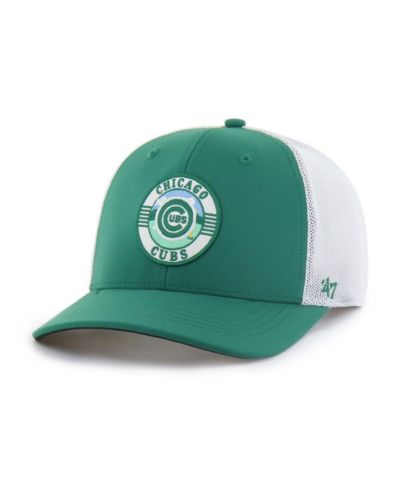 Мужская регулируемая кепка '47 Brand Kelly Green/White Chicago Cubs Elevated Greens Trucker Hat