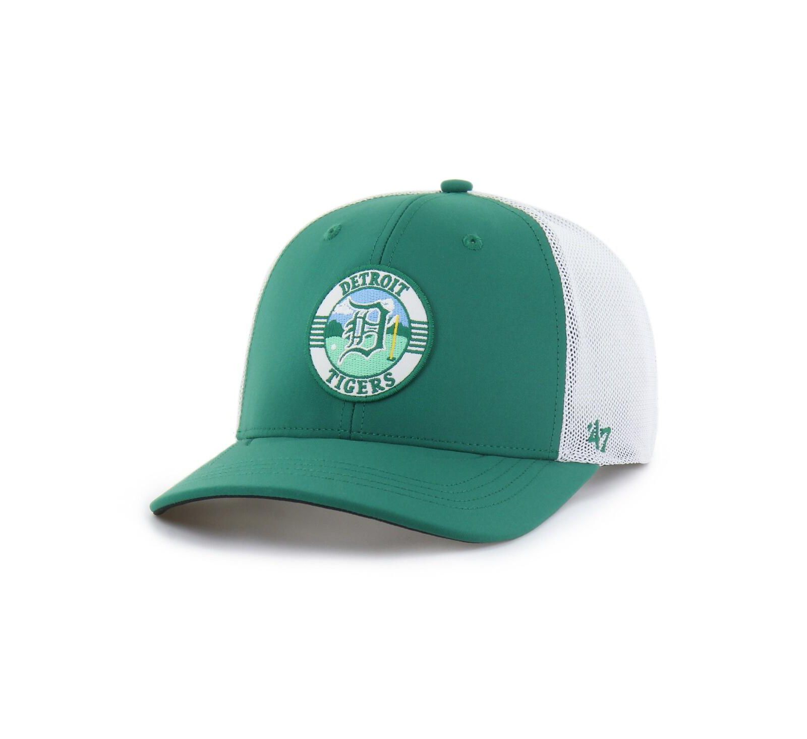 '47 Brand Men's Kelly Green/White Detroit Tigers Elevated Greens Adjustable Trucker Hat