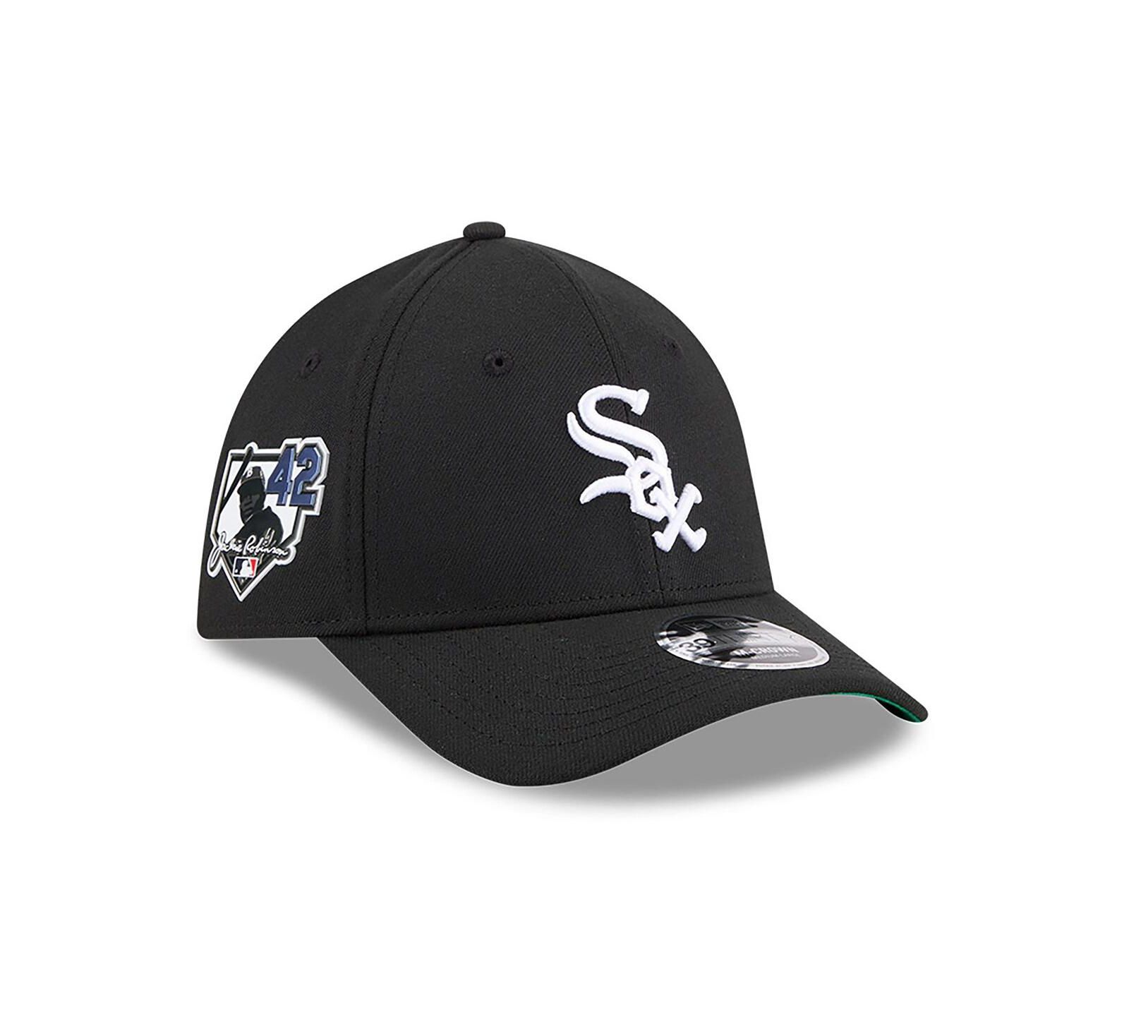 New Era Мужская кепка 39THIRTY M-Crown Flex Chicago White Sox 2026 Jackie Robinson Day, черная