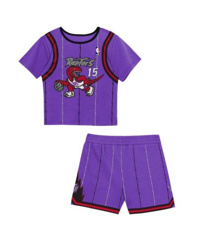 Комплект Mitchell & Ness Vince Carter Purple Toronto Raptors Play by Place: футболка и шорты для малышей