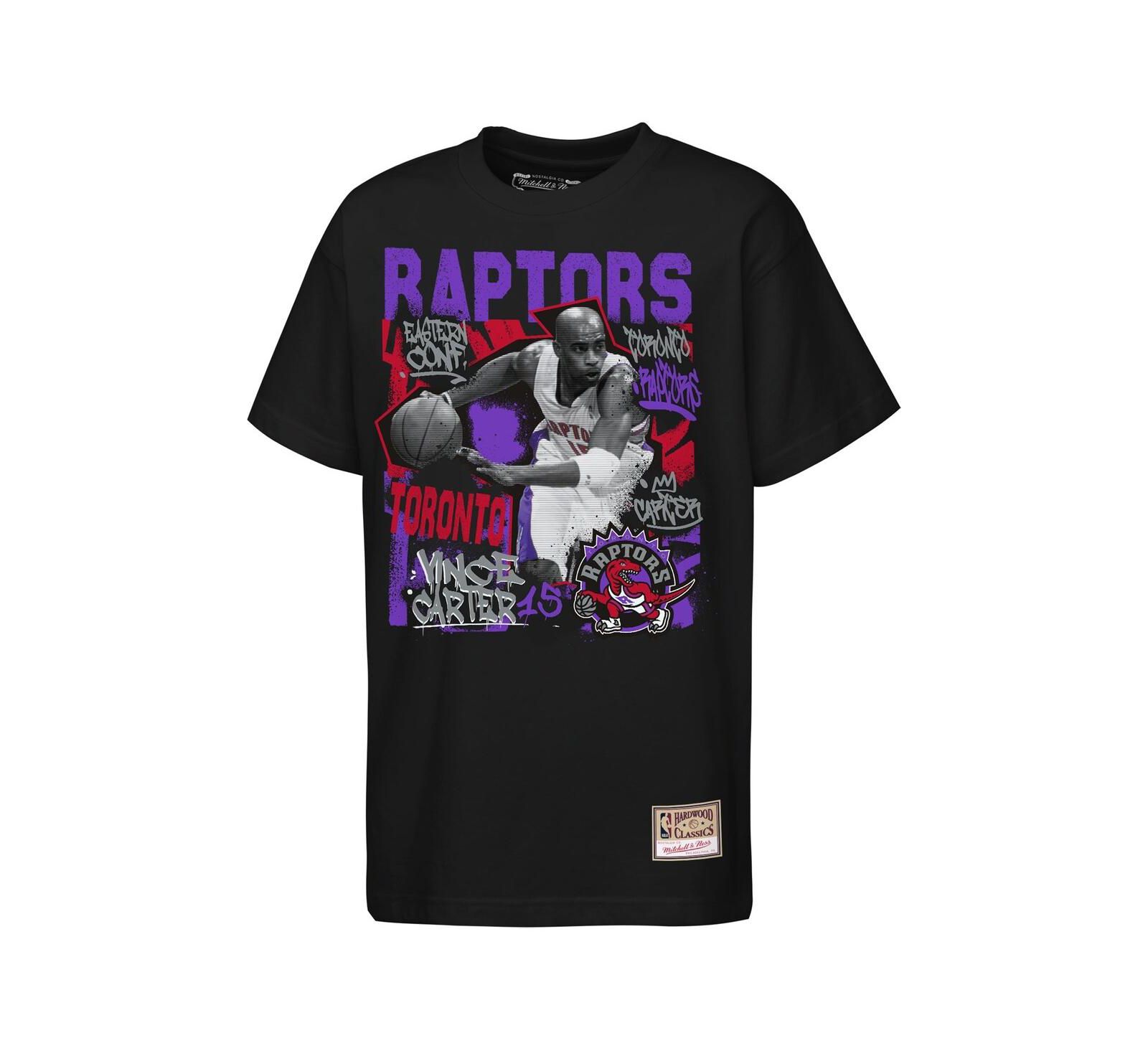Mitchell & Ness Big Boys and Girls Vince Carter Black Toronto Raptors Star Moment T-Shirt