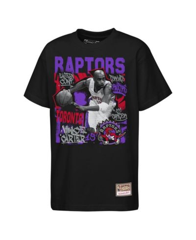 Футболка Mitchell & Ness Big Boys and Girls Vince Carter Black Toronto Raptors Star Moment