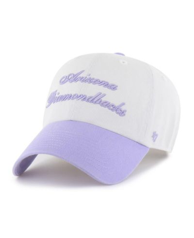 '47 Brand Women's White/Purple Arizona Diamondbacks Gelato Two-Tone Clean Up Adjustable Hat
