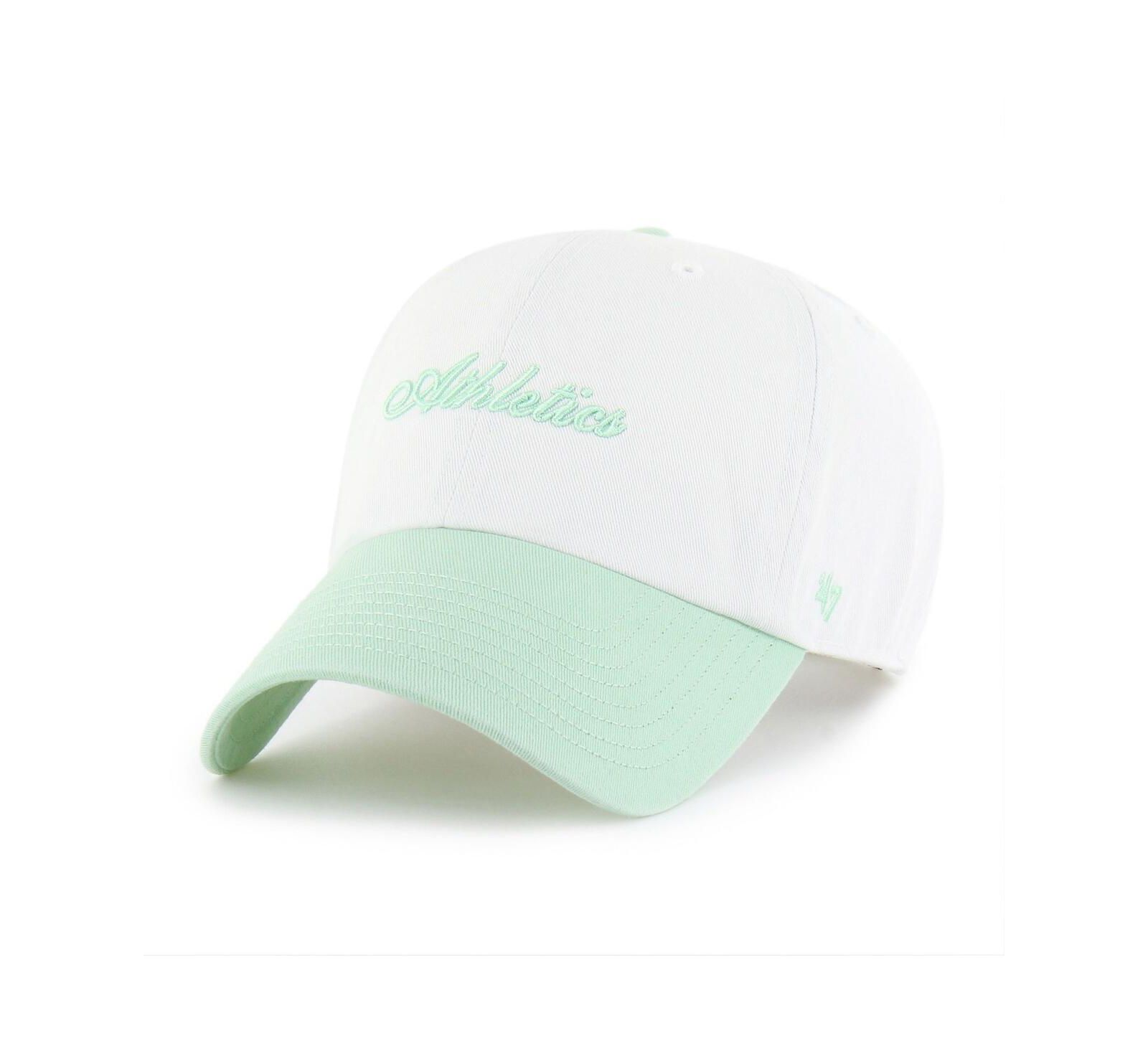 '47 Brand Women's White/Green Athletics Gelato Two-Tone Clean Up Adjustable Hat