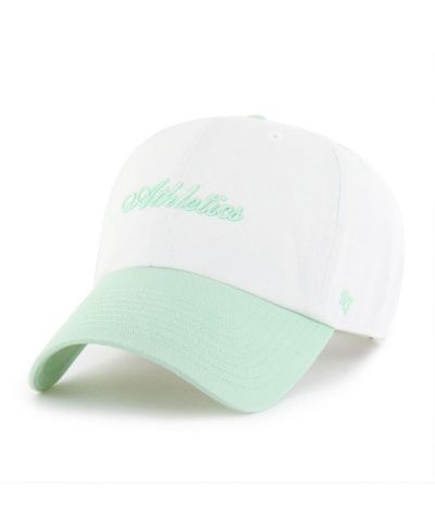 '47 Brand Женская белая/зеленая кепка Athletics Gelato Two-Tone Clean Up, регулируемая
