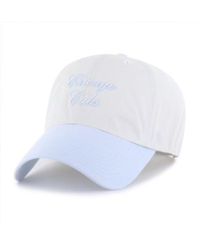 '47 Brand Women's White/Light Blue Chicago Cubs Gelato Two-Tone Clean Up Adjustable Hat