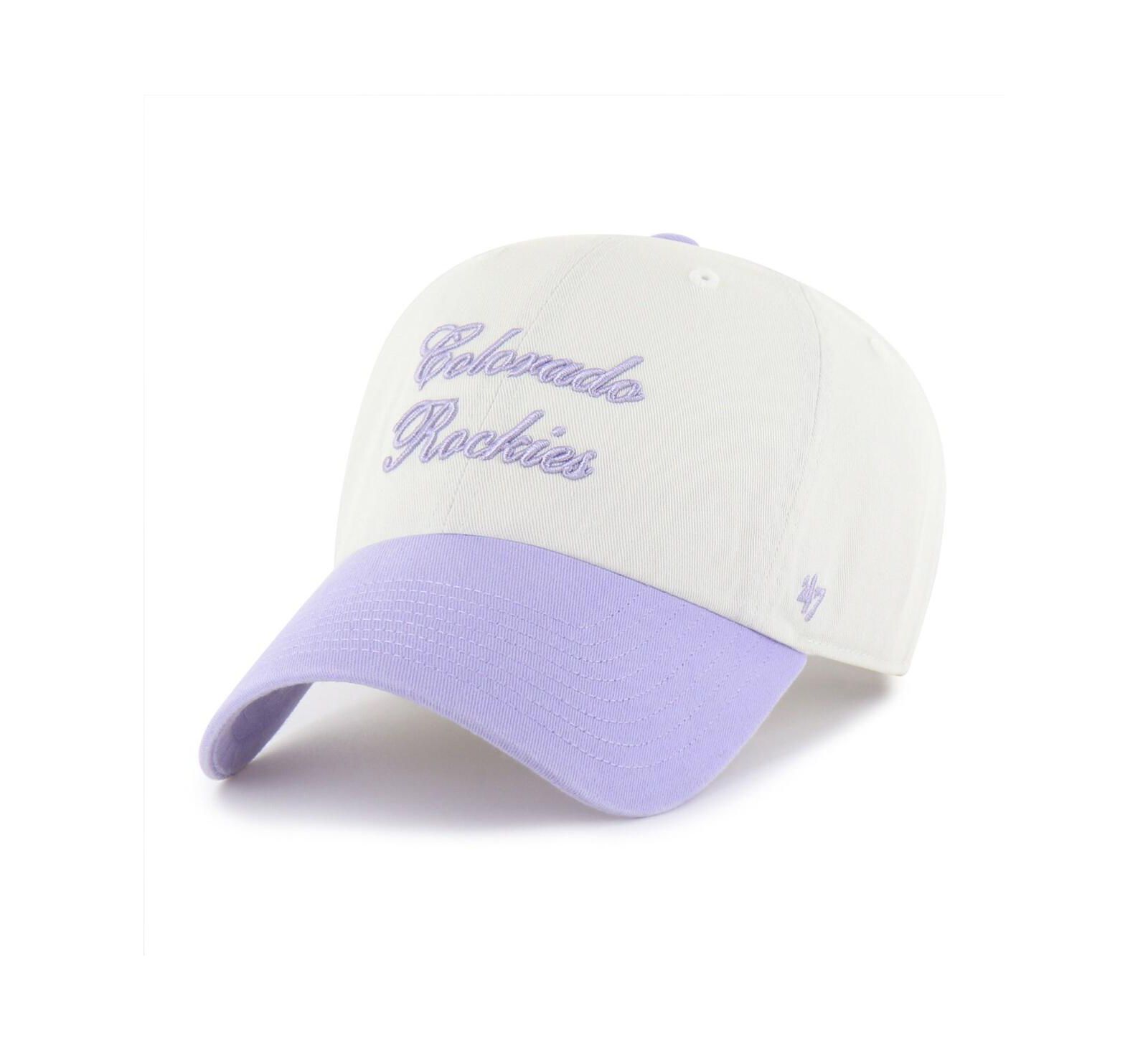 '47 Brand Женская регулируемая кепка Colorado Rockies Gelato Two-Tone White/Purple