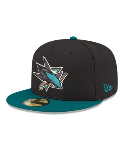 New Era Men's Black San Jose Sharks Core Logo Two-Tone 59FIFTY Fitted Hat