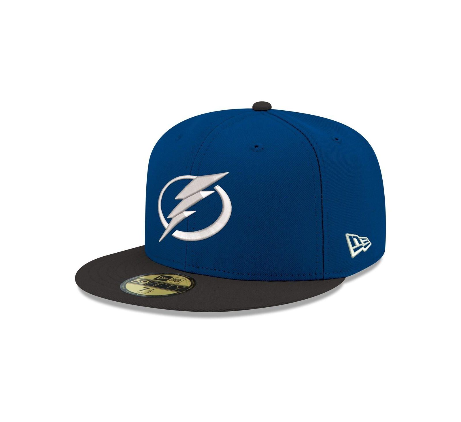 New Era Men's Blue Tampa Bay Lightning Core Logo Two-Tone 59FIFTY Fitted Hat