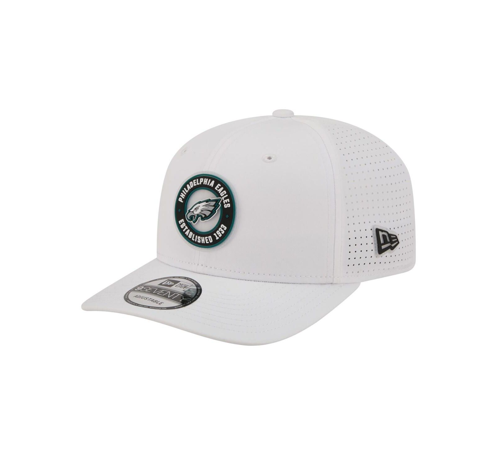 New Era Men's White Philadelphia Eagles COOLERA 9SEVENTY Adjustable Hat