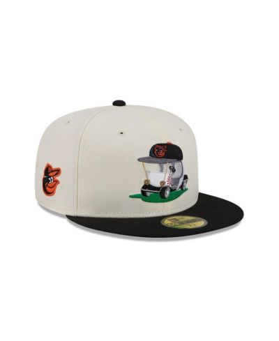 New Era Men's Cream/Black Baltimore Orioles Bullpen Cart 59FIFTY Fitted Hat