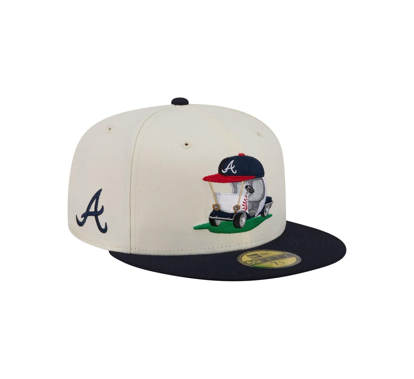 кепка New Era 59FIFTY fitted Atlanta Braves Bullpen Cart для мужчин, цвет Cream/Navy