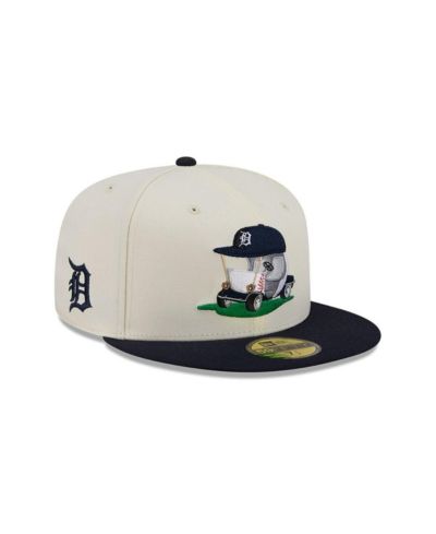 Мужская кепка New Era Detroit Tigers Bullpen Cart 59FIFTY Fitted Cream/Navy