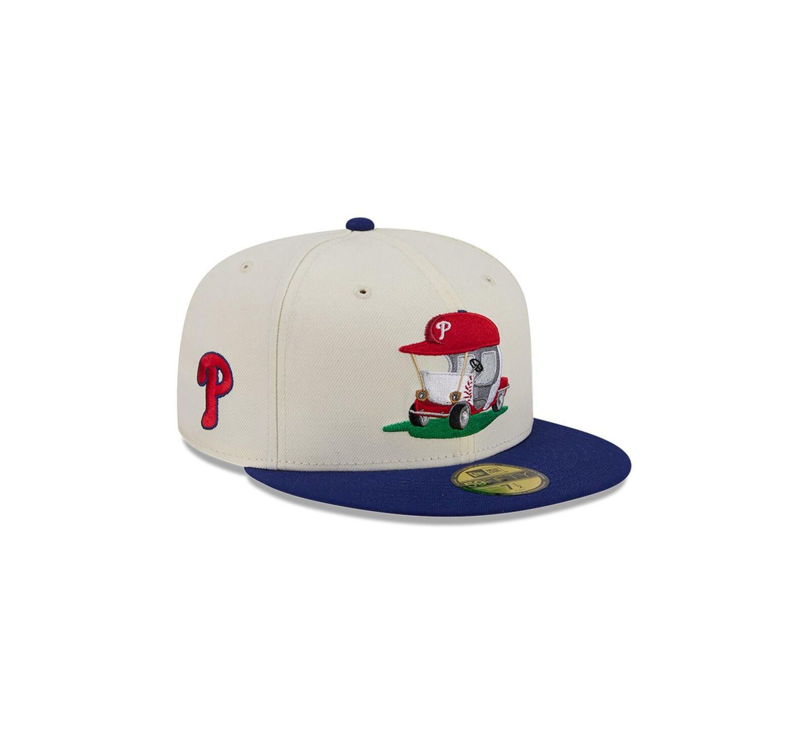 New Era Men's Cream/Royal Philadelphia Phillies Bullpen Cart 59FIFTY Fitted Hat