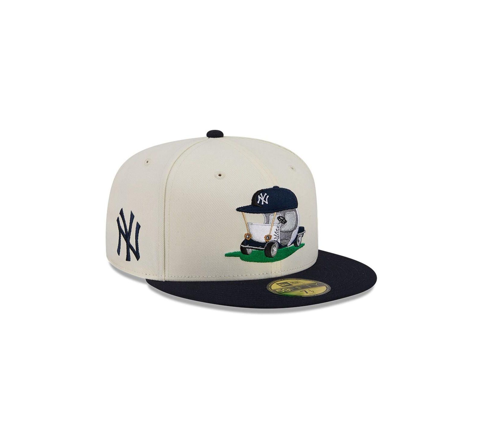 New Era Мужская кепка 59FIFTY fitted цвета Cream/Navy New York Yankees Bullpen Cart