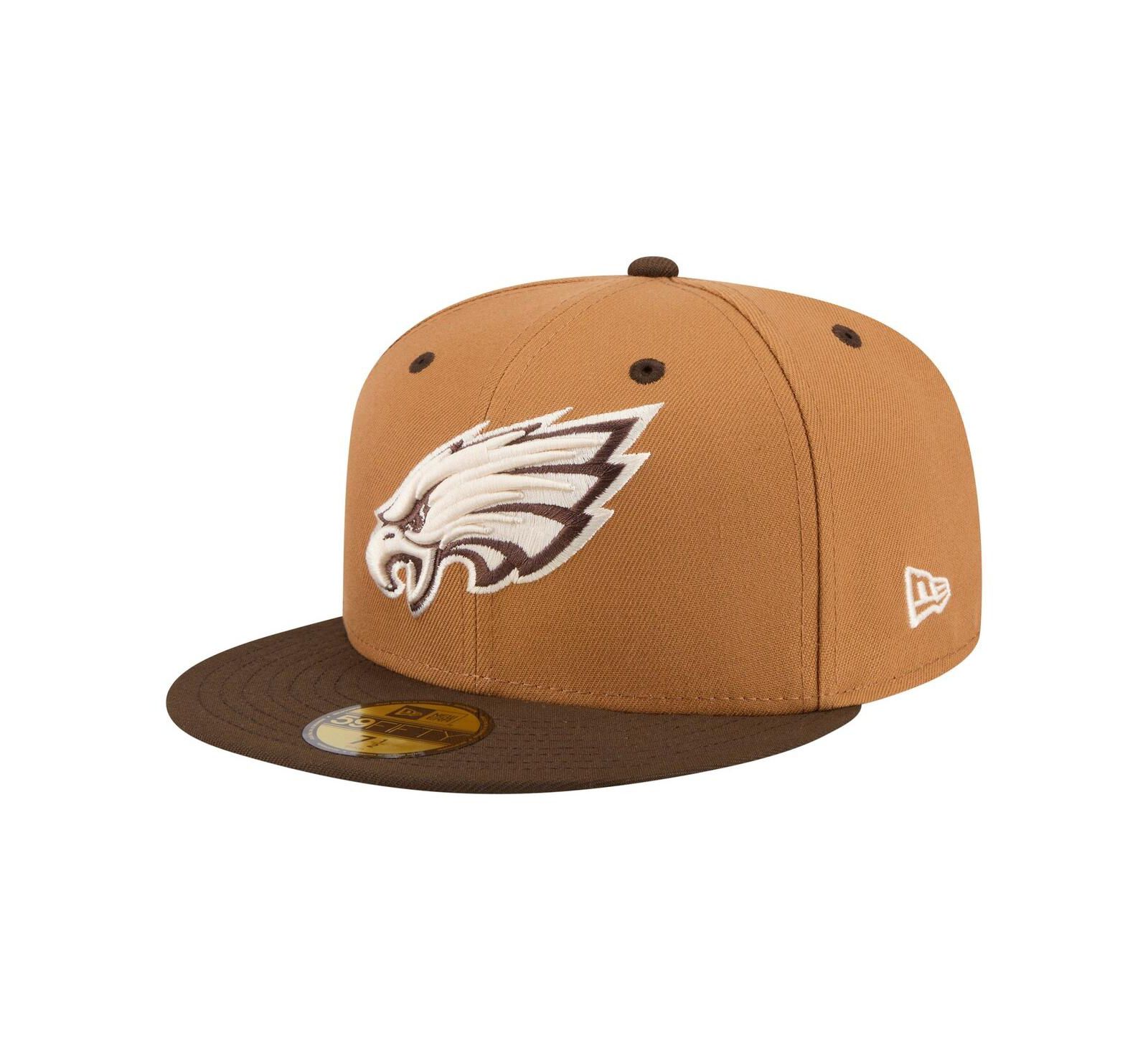 New Era Мужская кепка Light Brown/Dark Brown Philadelphia Eagles Two-Tone Walnut 59FIFTY Fitted