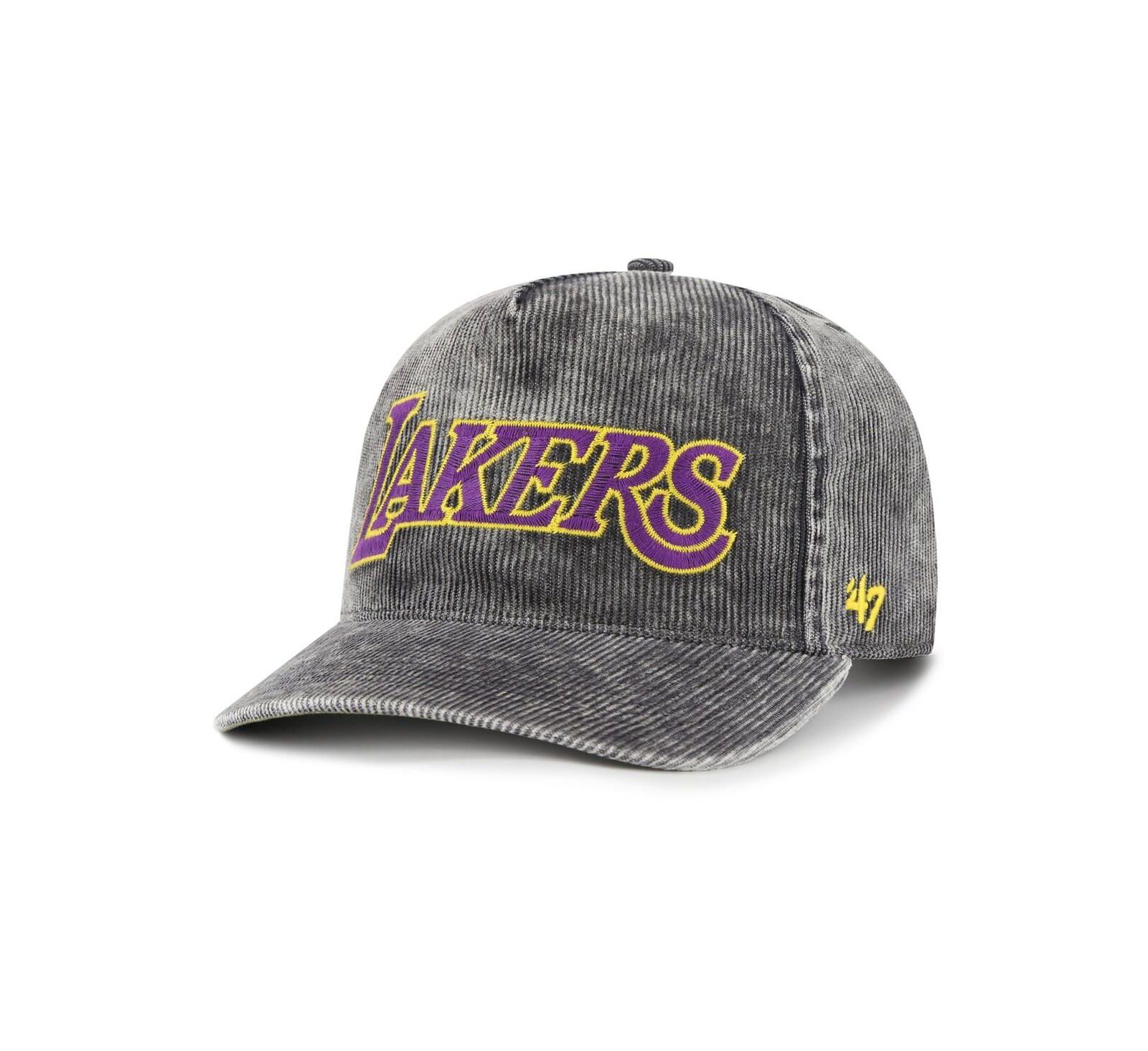 '47 Brand Men's Charcoal Los Angeles Lakers Reclaim Snow Wash Corduroy Adjustable Hitch Hat