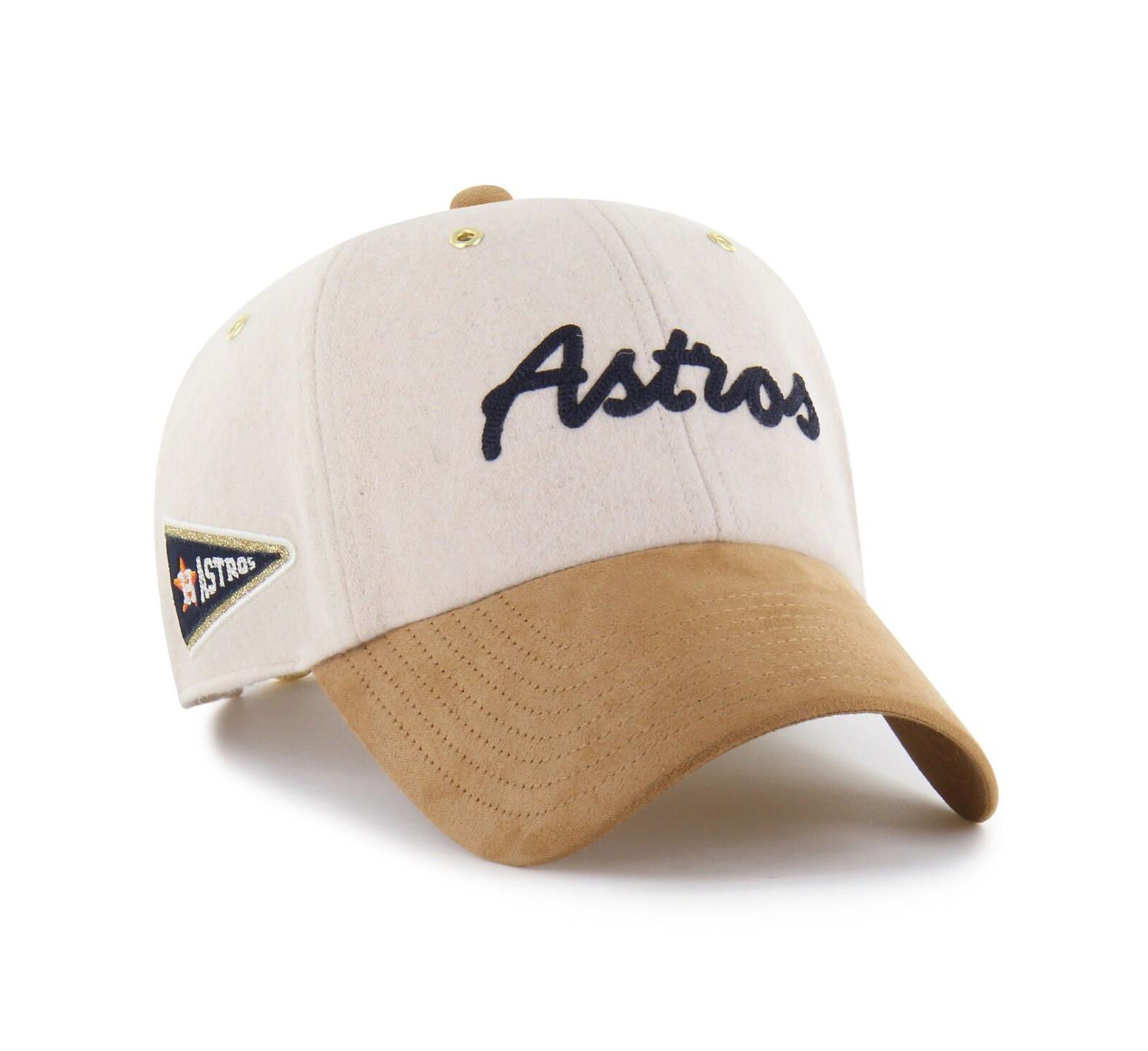Stoney Clover Lane X '47 Brand Men's Natural/Tan Houston Astros Script Charm Clean Up Adjustable Hat