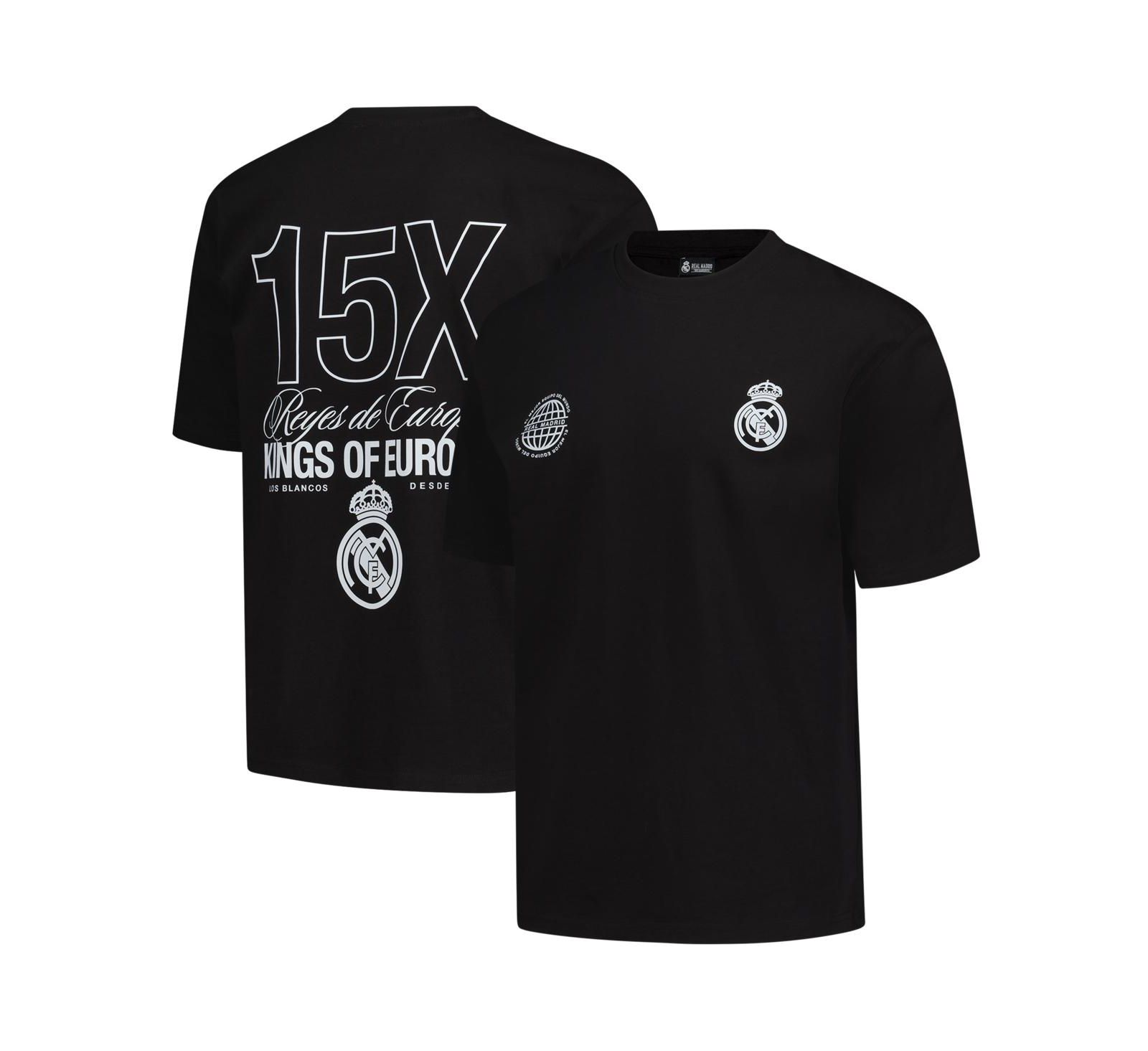 Peace Collective футболка Heavyweight Real Madrid European Champions, мужская и женская, черная