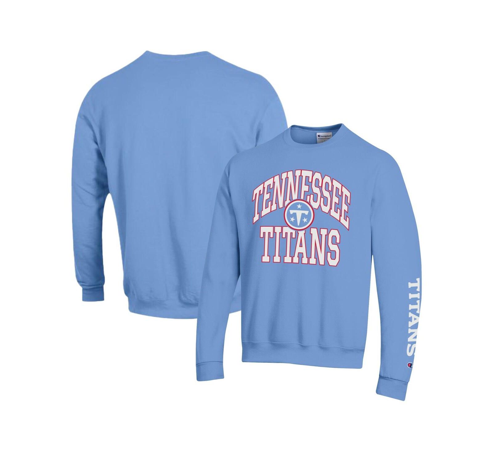 Champion Men's Light Blue Tennessee Titans Powerblend Fleece Sweatshirt