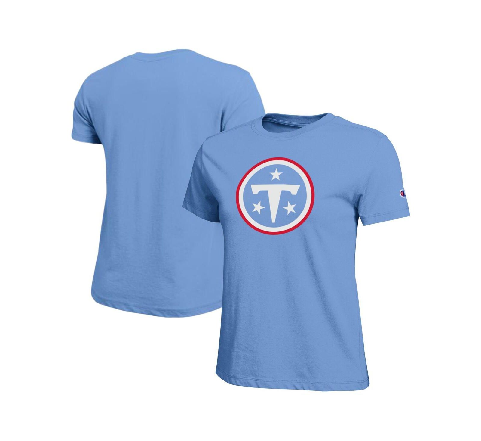 Champion Women's Light Blue Tennessee Titans Logo T-Shirt