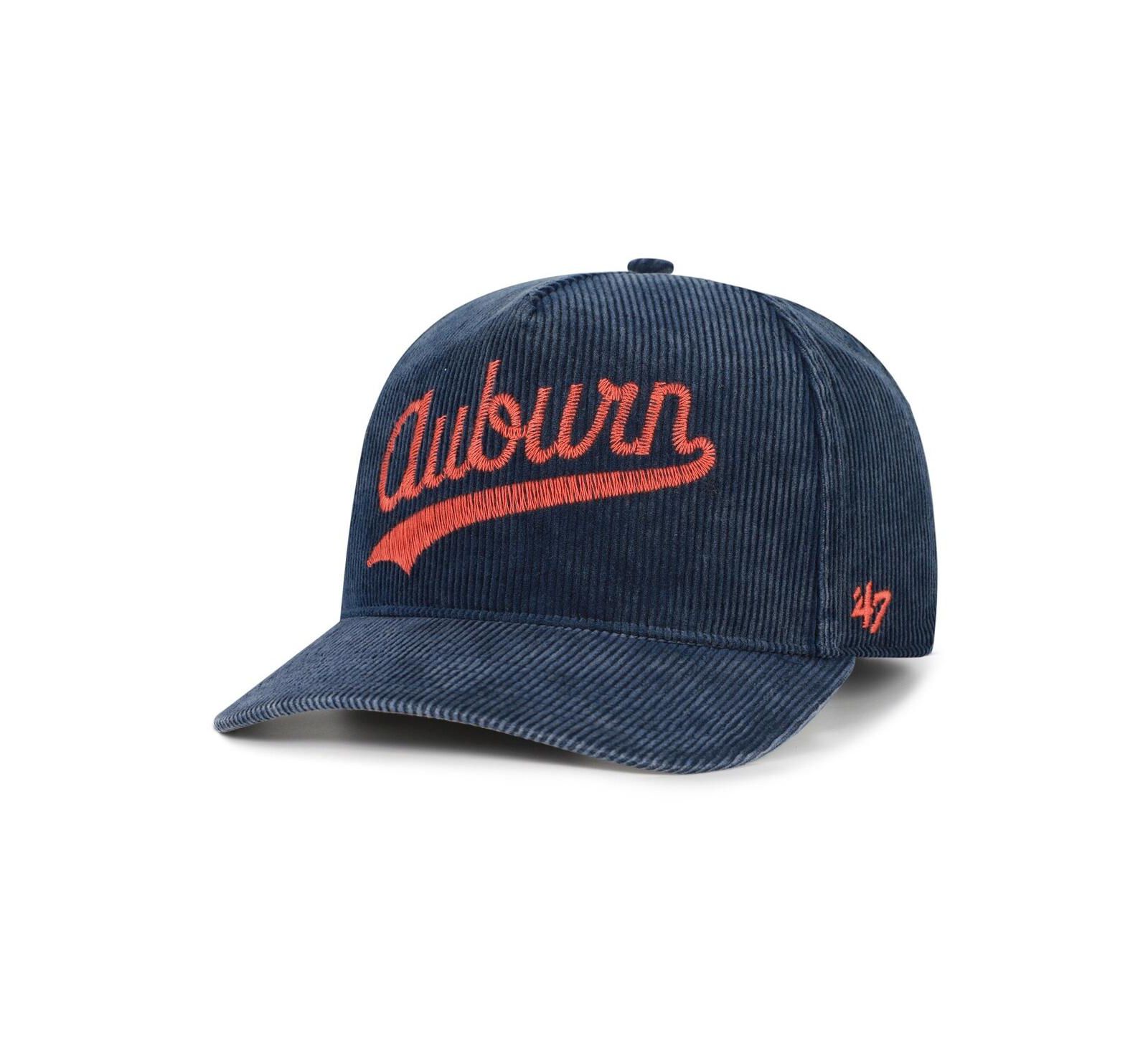 Мужская регулируемая кепка '47 Brand Navy Auburn Tigers Reclaim Snow Wash Corduroy Hitch