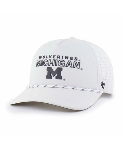 '47 Brand Men's White Michigan Wolverines Forward Vent Hitch Rope Adjustable Hat