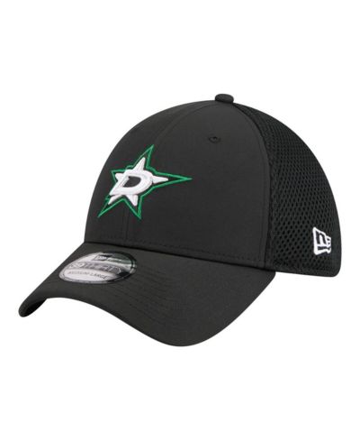 New Era Men's Black Dallas Stars Logo 39THIRTY Flex Hat