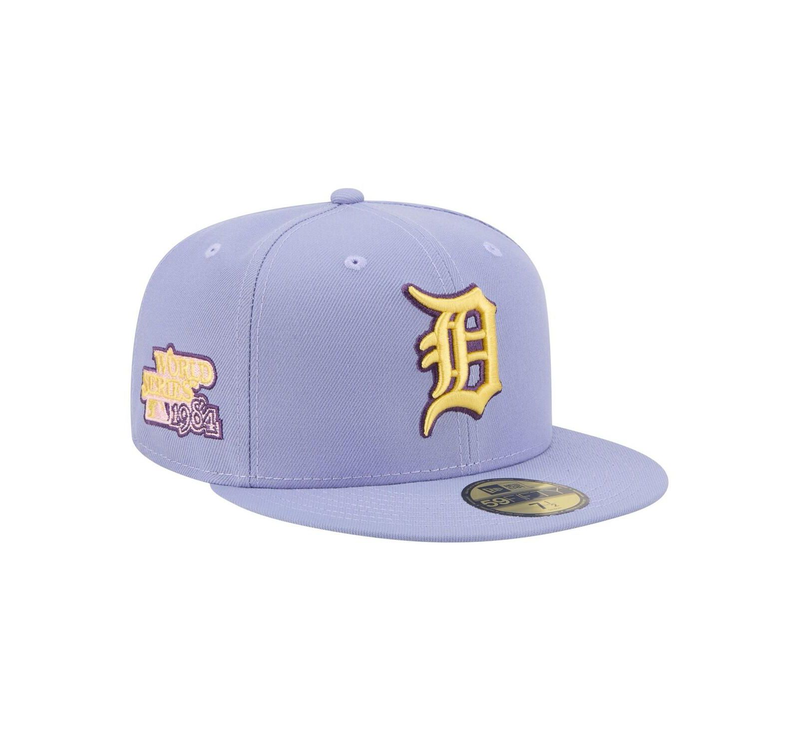Мужская кепка New Era Detroit Tigers Lavender Bloom 59FIFTY Fitted Light Purple