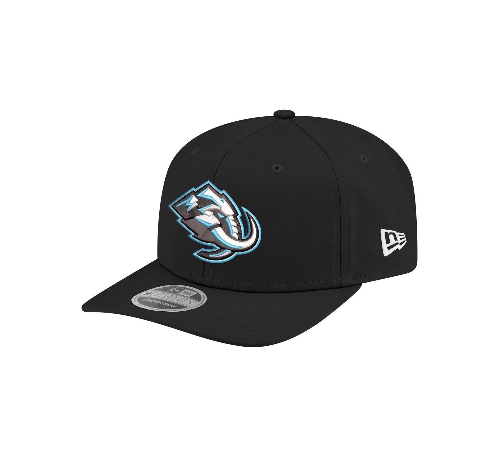 New Era Men's Black Utah Mammoth 9SEVENTY Stretch-Snap Adjustable Hat