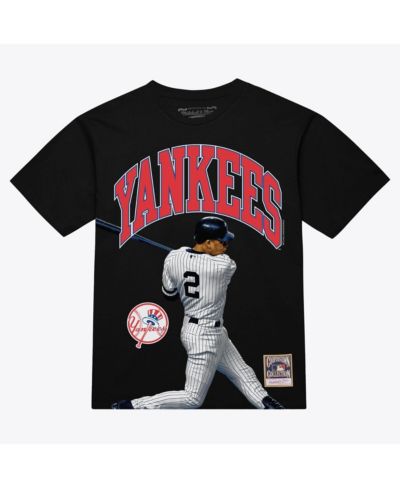 Mitchell & Ness Men's Derek Jeter Black New York Yankees Photo Arch Player Graphic T-Shirt