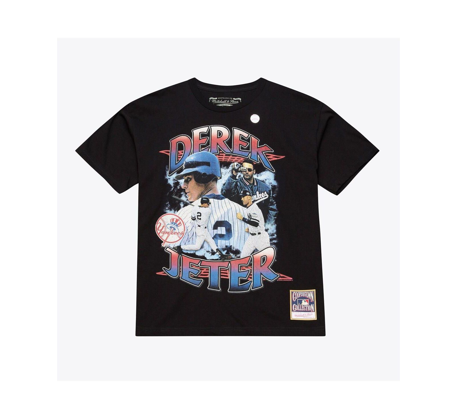 Mitchell & Ness Men's Derek Jeter Black New York Yankees Legendary Collage Player T-Shirt