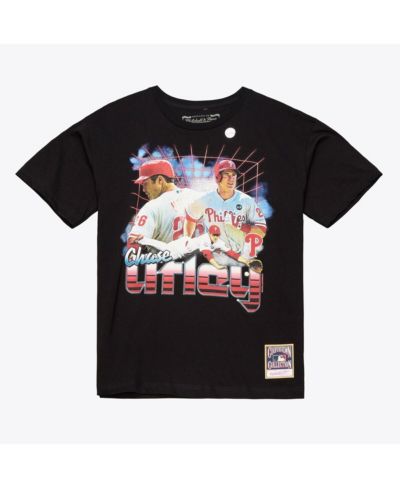 Mitchell & Ness Men's Chase Utley Black Philadelphia Phillies Legendary Collage Player T-Shirt