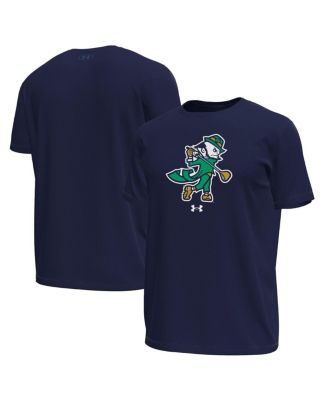 Мужская футболка Under Armour Navy Notre Dame Fighting Irish Golf Leprechaun Tech Stretch