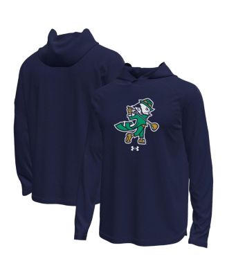 Under Armour Мужской Navy Notre Dame Fighting Irish Golf Leprechaun Tech Stretch Long Sleeve Hooded T-Shirt